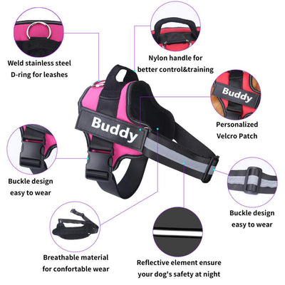 No Pull Adjustable Reflective Dog Harness